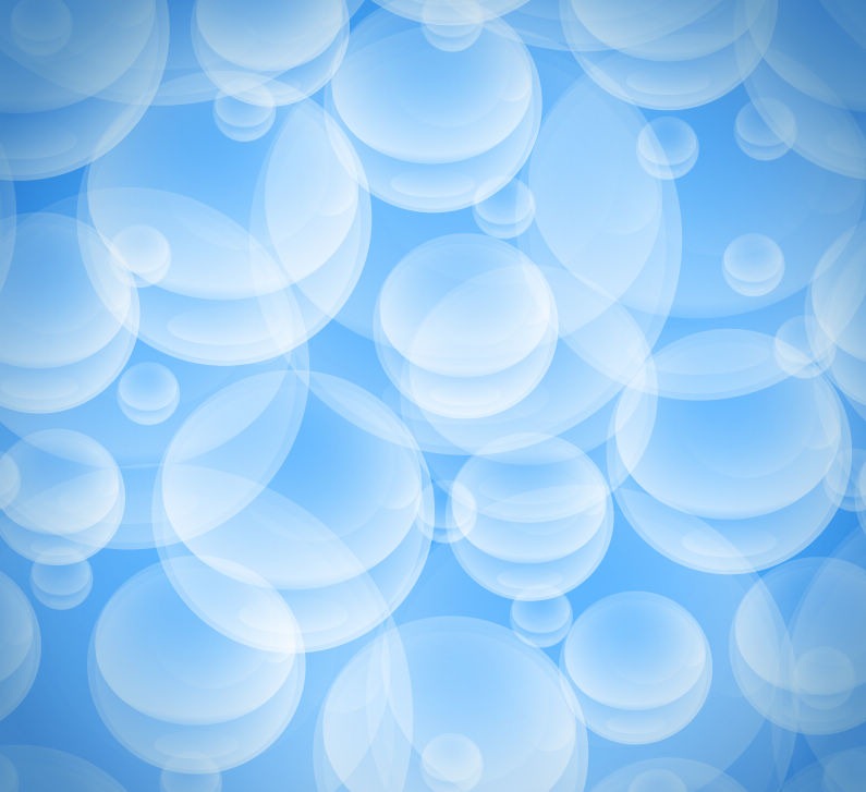 Blue Abstract Bubbles Vector
