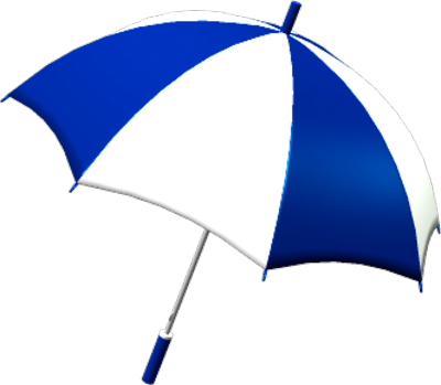 Blue and White Umbrella