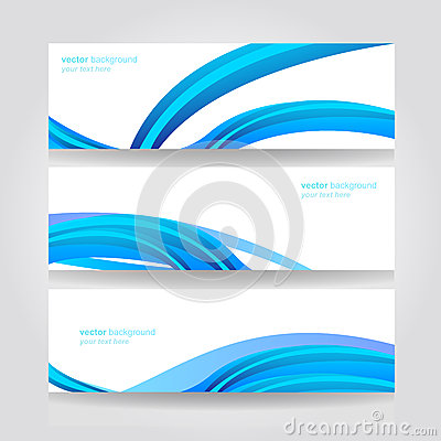 Blue Header Banner Vector Free