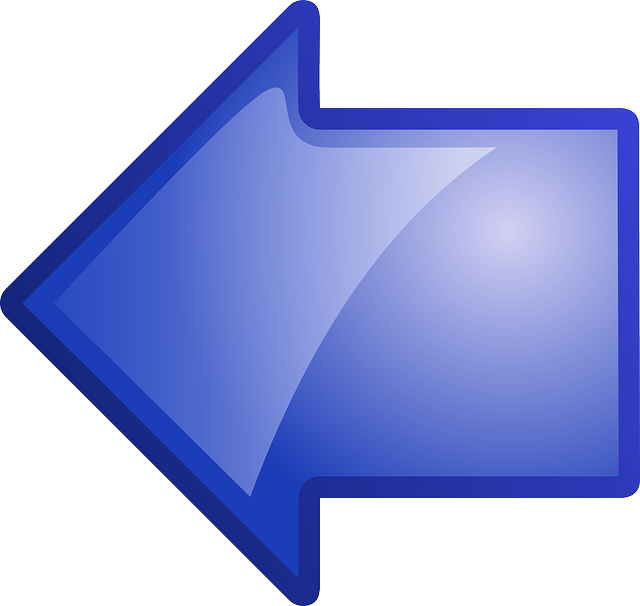 Blue Left Arrow Clip Art