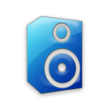 Blue Music Speaker Icon