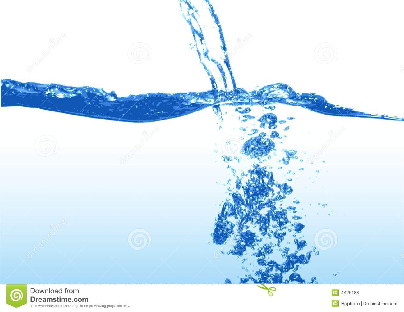 Blue Water Bubbles Vector