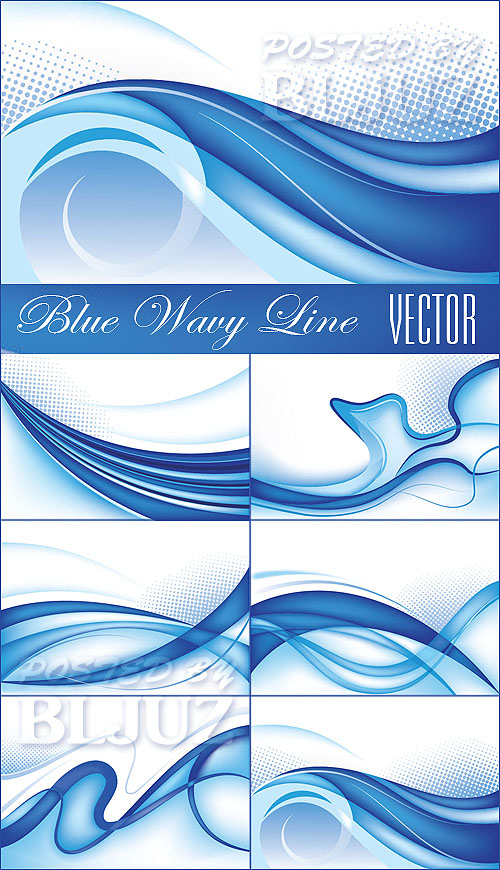 Blue Wavy Lines