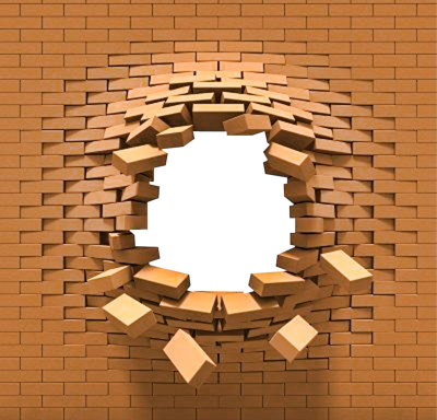 Brick Wall with Hole