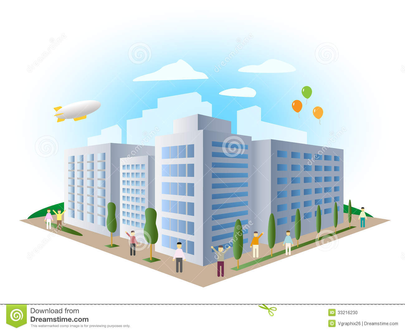 Buildings Illustrations Vector