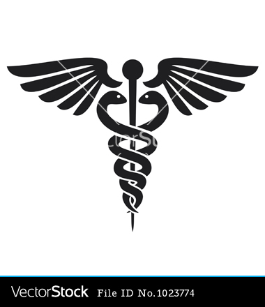 Caduceus Medical Symbol Vector