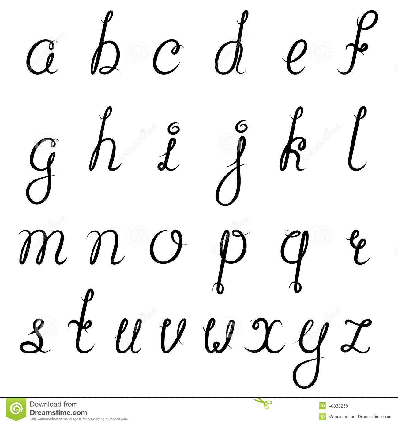 Calligraphy Alphabet Font Script