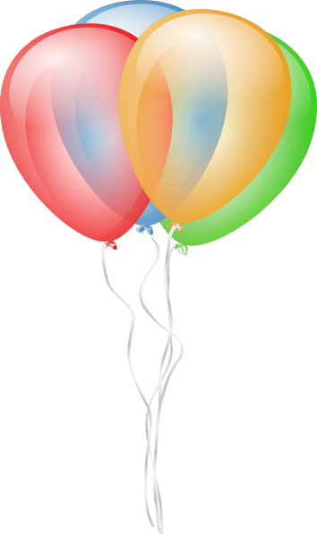 Cartoon Birthday Balloons Clip Art