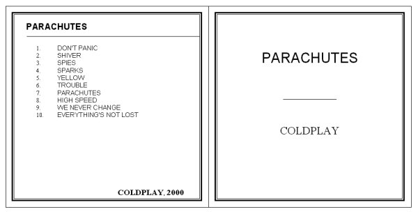 CD Cover Template Word