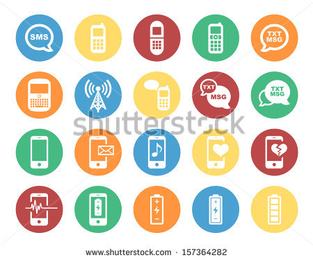 Cell Phone Icon Circle