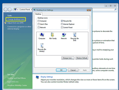 Change Desktop Icons
