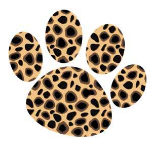 Cheetah Paw Print Clip Art