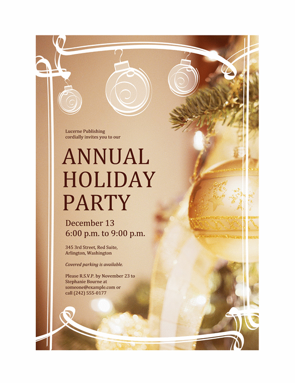 Christmas Holiday Party Invitation Templates Free