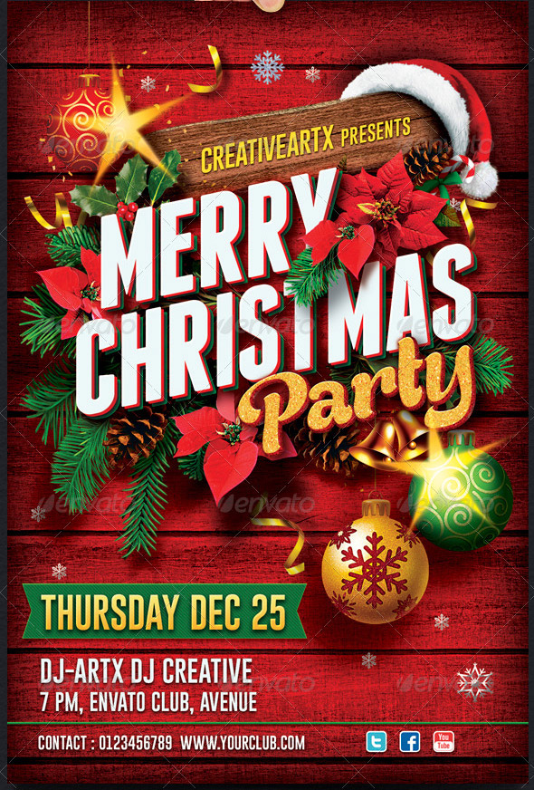 Christmas Party Flyer Template