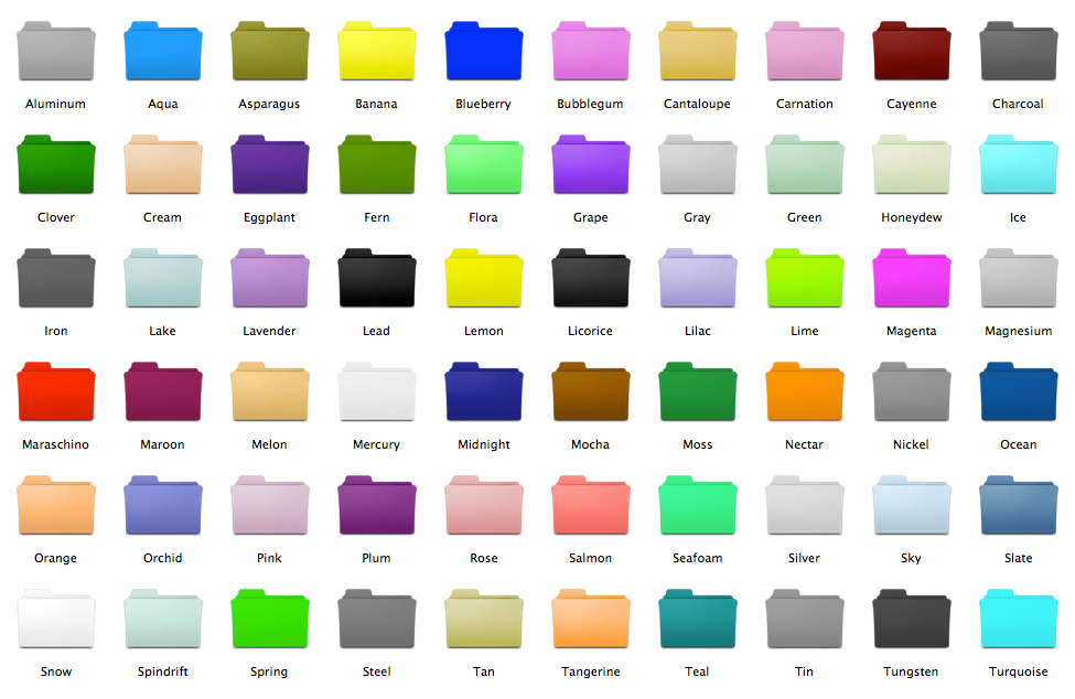 Color Folder Icons Color Folder Icons