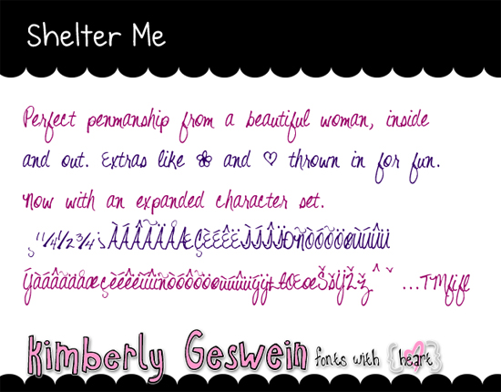 Cute Girly Handwriting Fonts