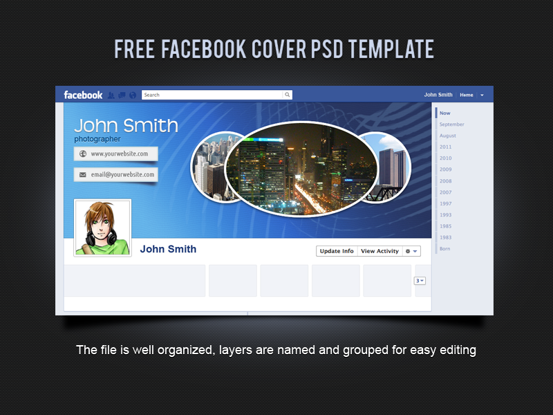 Facebook Cover PSD Template Free