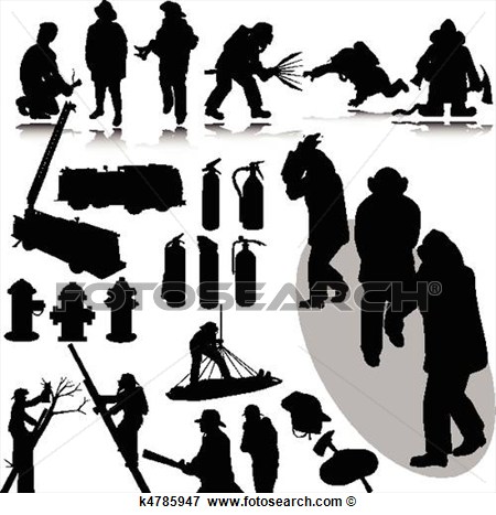 Firefighter Silhouette Clip Art