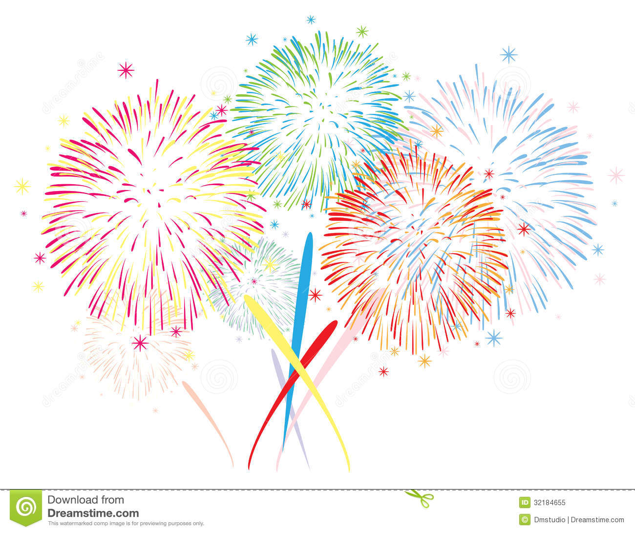 Fireworks Clip Art with No Background