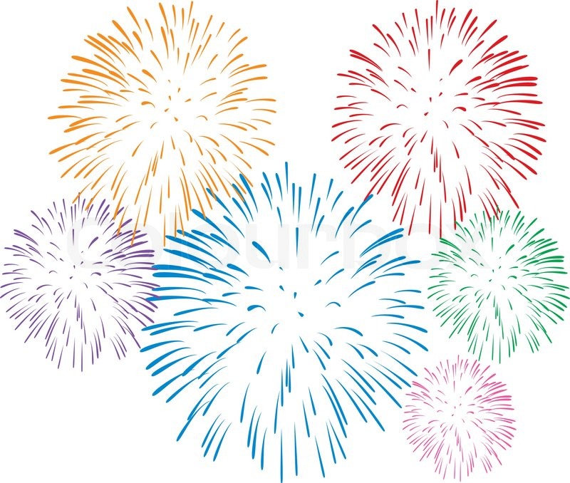 Fireworks White Background Clip Art