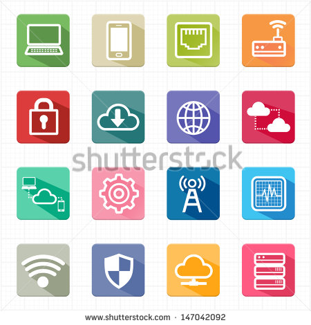 Flat Cloud Computing Icon