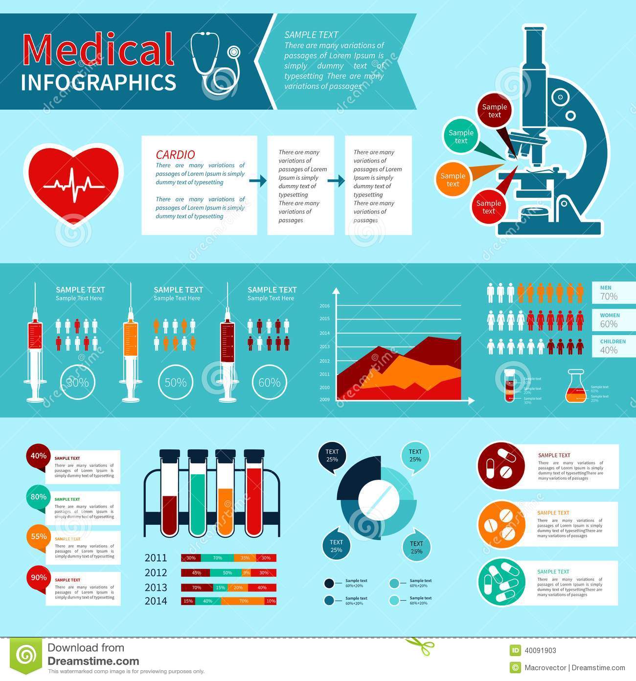 Flat Medical Infographics Flat Medical Infographics
