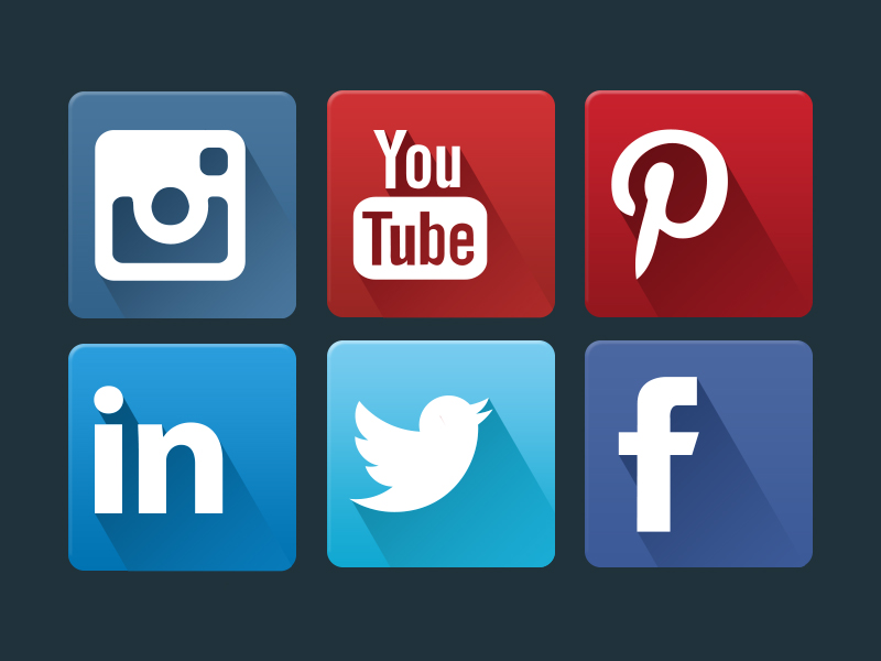 Flat Social Network Icons
