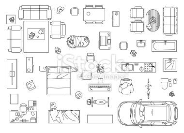 Floor Plan Furniture Vector