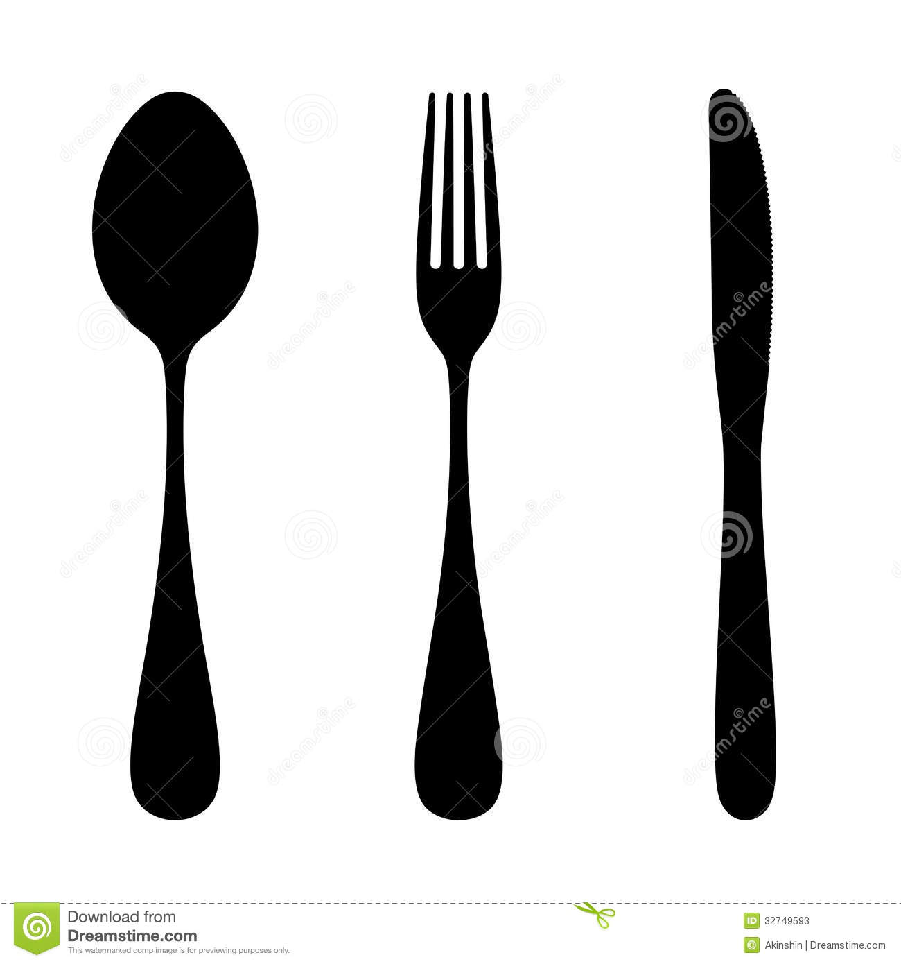 Fork Knife Spoon Silhouette