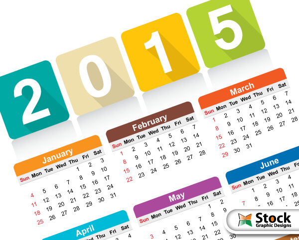 Free Colorful Calendar Templates 2015 Free Colorful Calendar Templates 2015