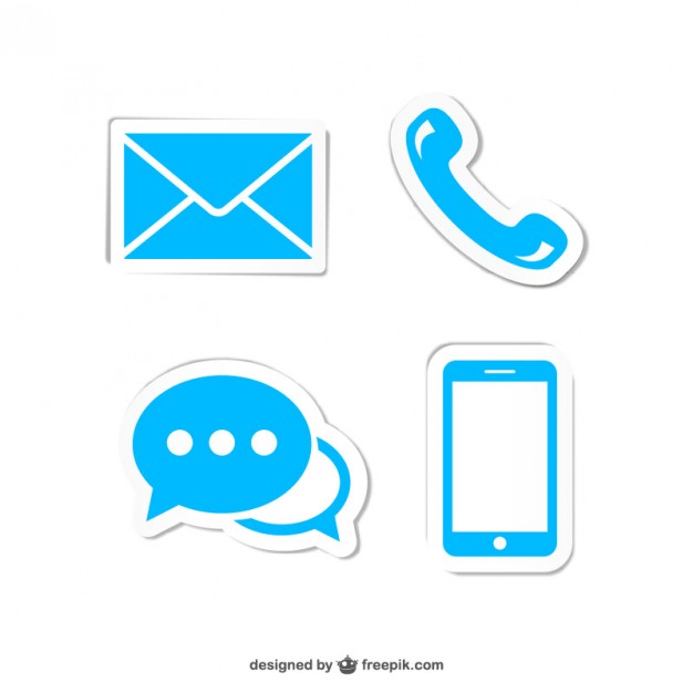 Free Contact Icons Blue