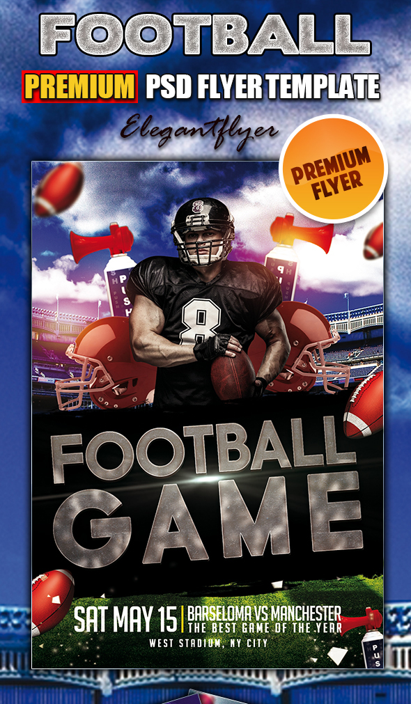 Free Football Flyer PSD Template