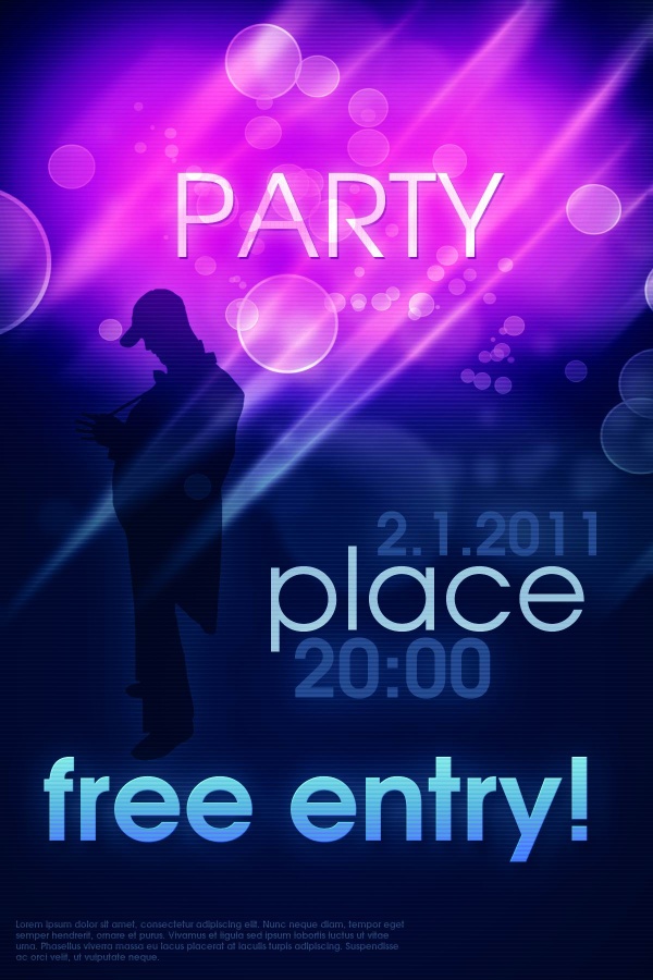 19 Party Poster PSD Images