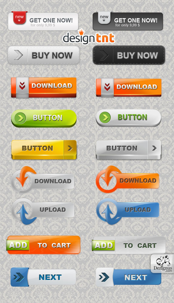 Free PSD Web Buttons