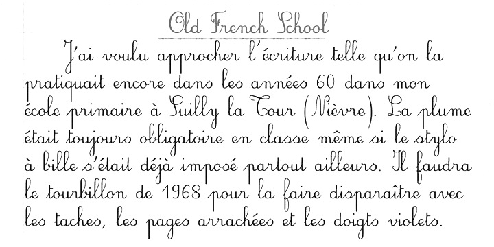 French Cursive Handwriting