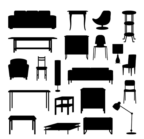 Furniture Silhouette Vector