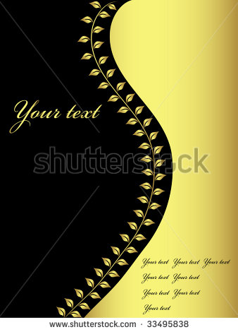 Gold and Black Funeral Program