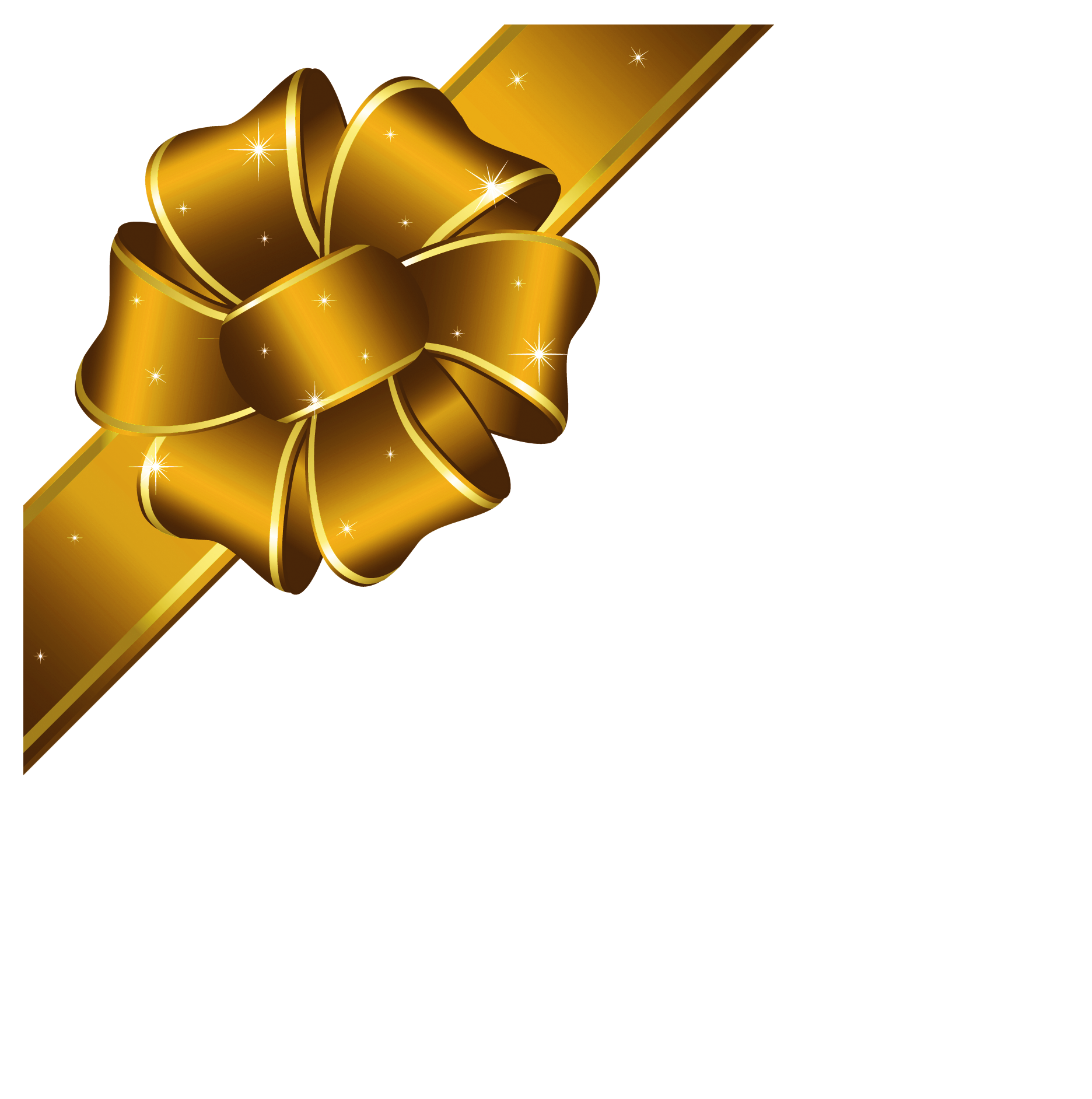 Gold Christmas Bow Clip Art