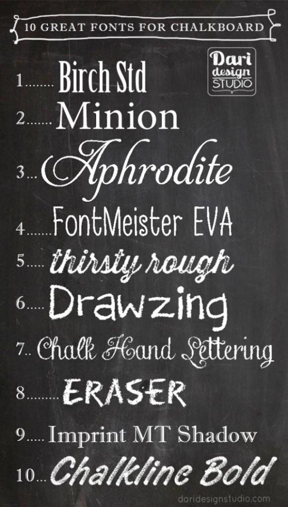 Great Chalkboard Fonts Great Chalkboard Fonts