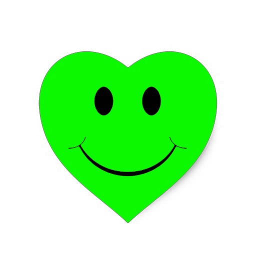 Green Smiley-Face Stickers