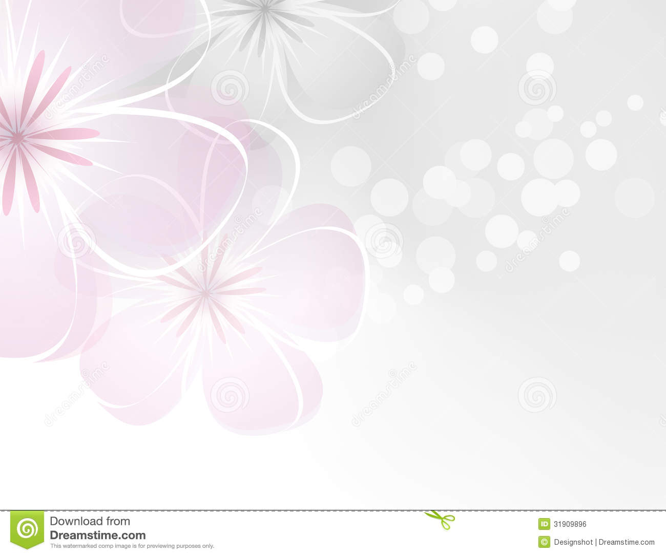 Grey and White Flower Design