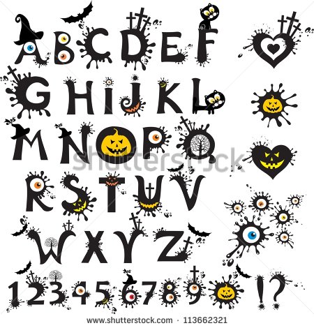 Halloween Alphabet Fonts Halloween Alphabet Fonts