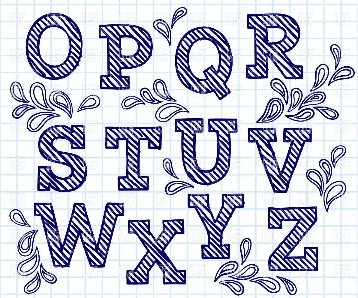 Hand Drawn Font Letters