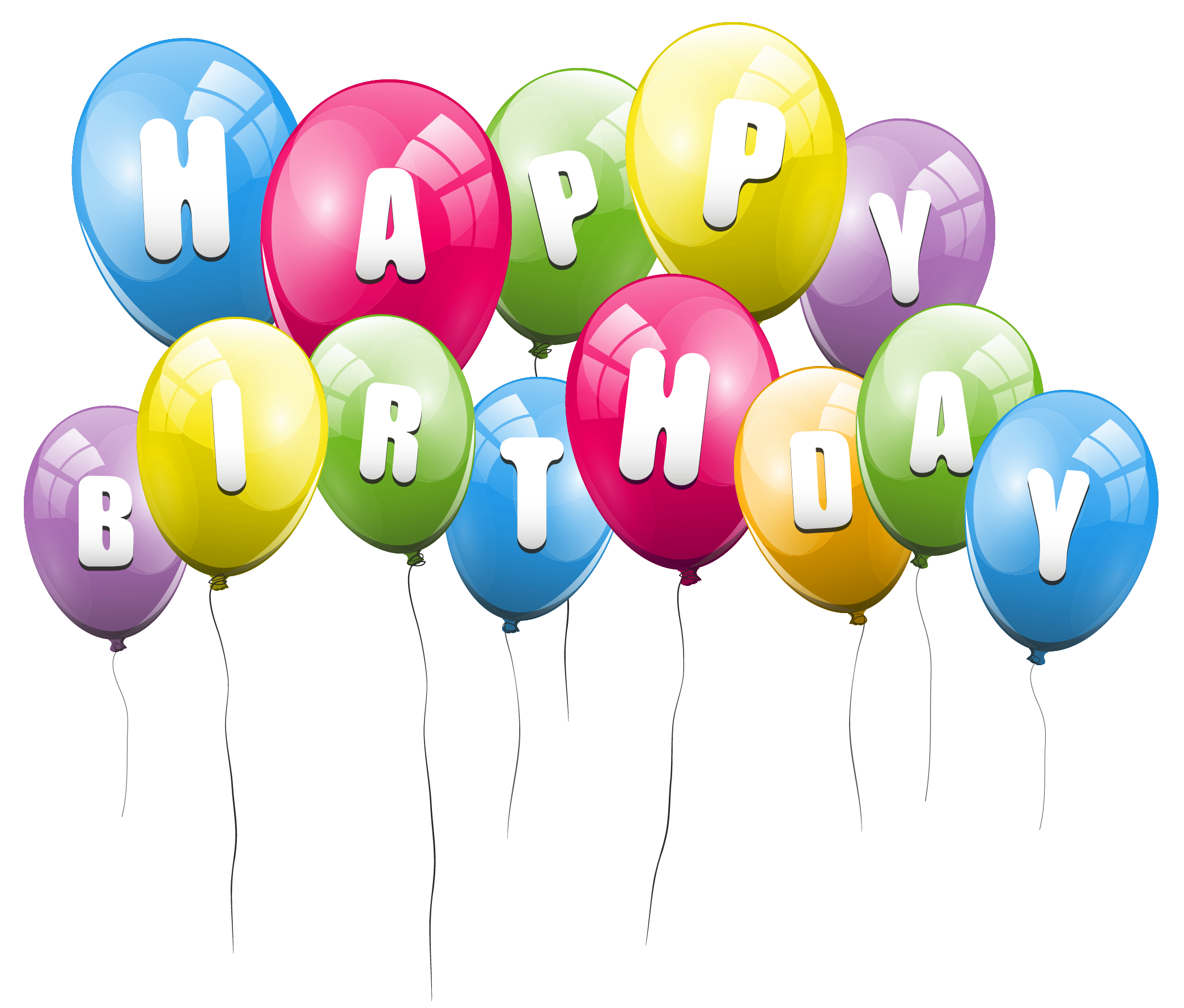 Happy Birthday Balloons Clip Art Transparent