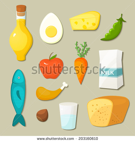 Healthy Food Icons Vector Art