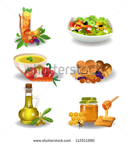 Healthy Food Meals Illustration