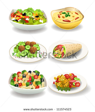 Healthy Food Plate Vector Art