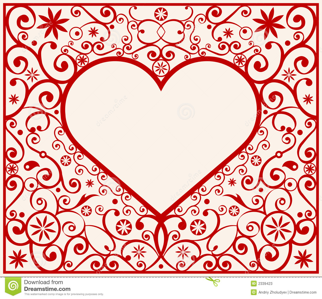 15 Vector Heart Border Images