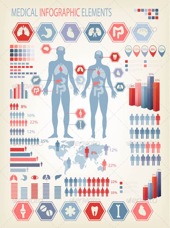 Human Infographic Elements