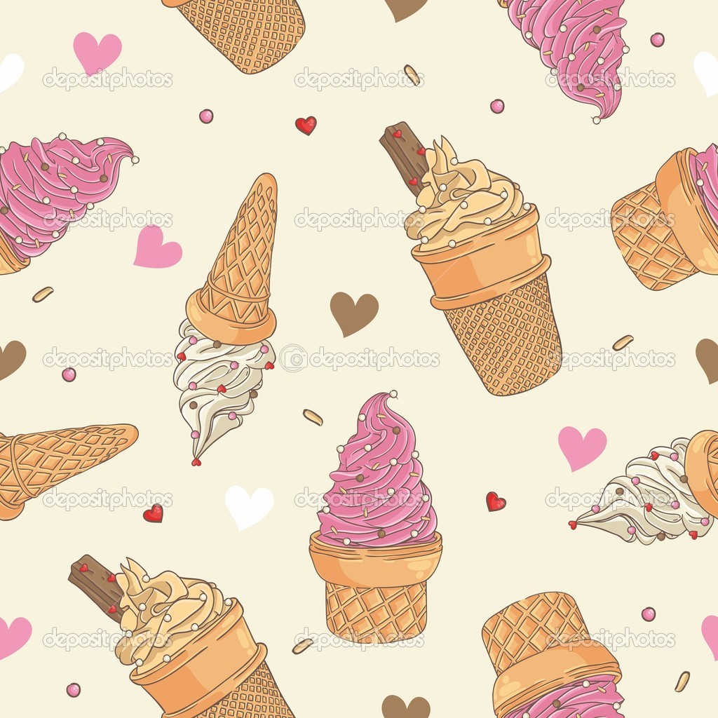 Ice Cream Pattern Seamless